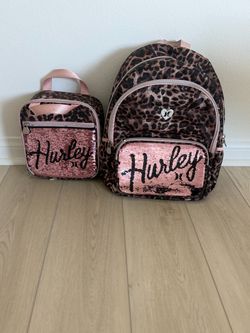 Hurley Leopard Print Backpack and Lunch Bag Set