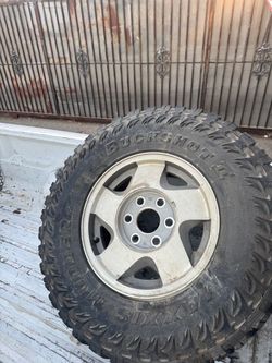 Maxxis Buckshot Mudder MT Tire on Alloy Wheel