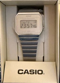 Casio A700WEV-7A Digital Stainless Steel Watch