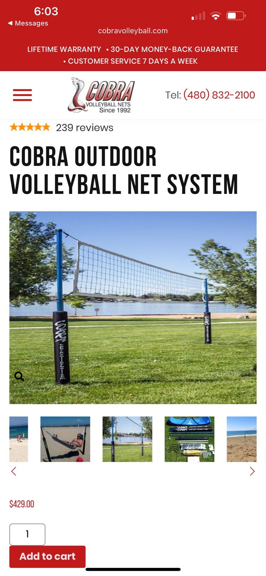 Cobra Outdoor Volleyball Net System
