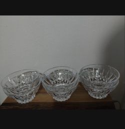 CRYSTAL ICE CREAM - DESSERT BOWL SET OF 6 / 4"×2.5"