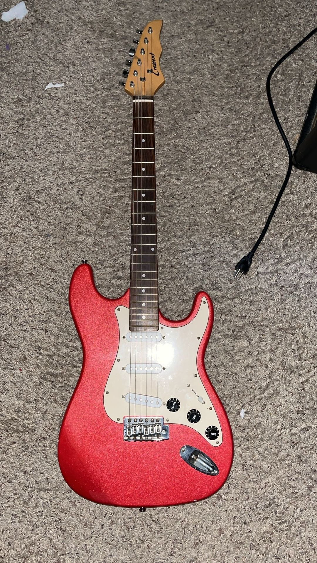 Crescent electric guitar