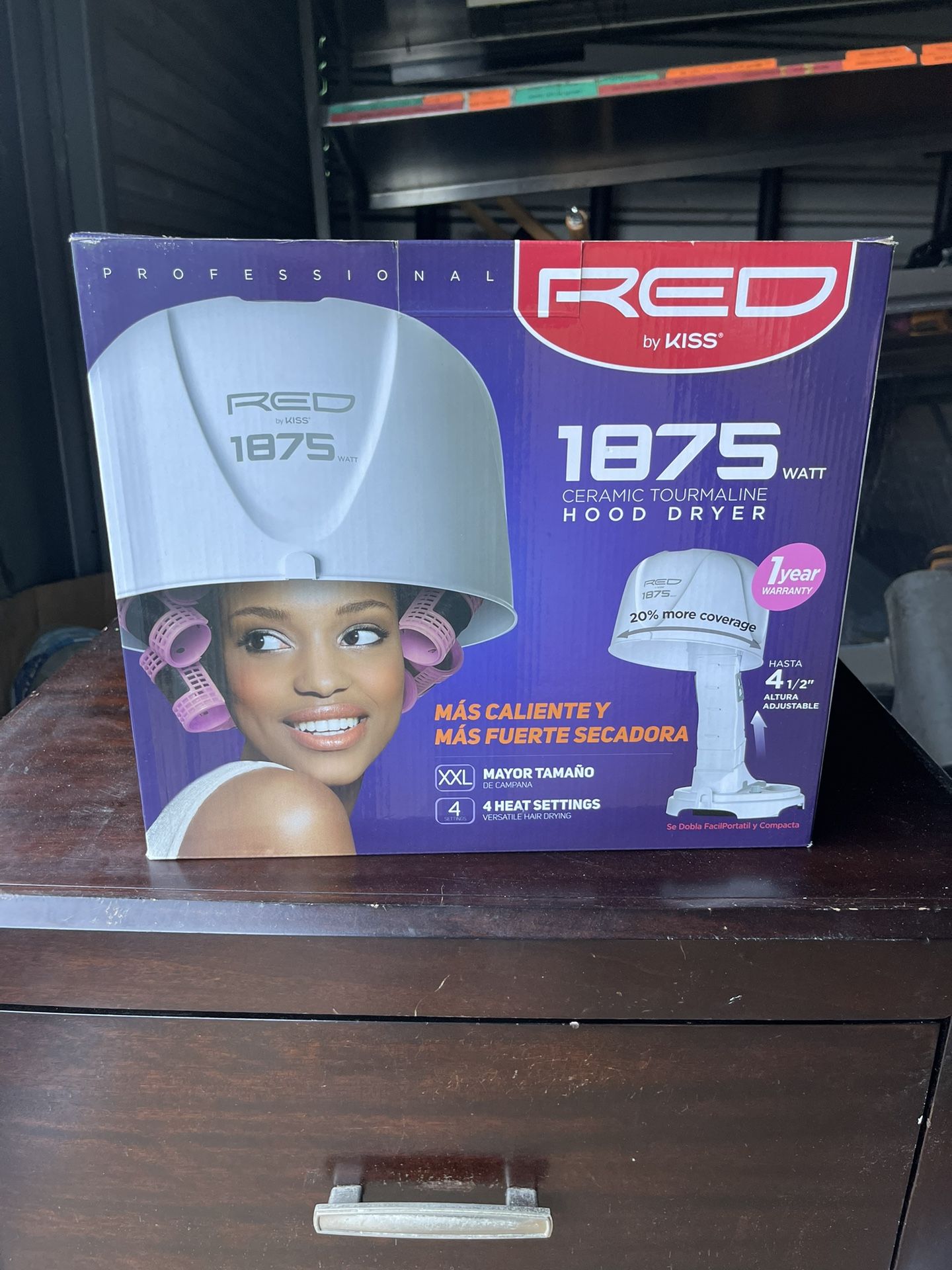 Red by Kiss Pro 1875 Watt Ceramic Tourmaline Hood Dryer