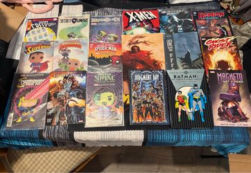 Marvel and Dc comic books trades