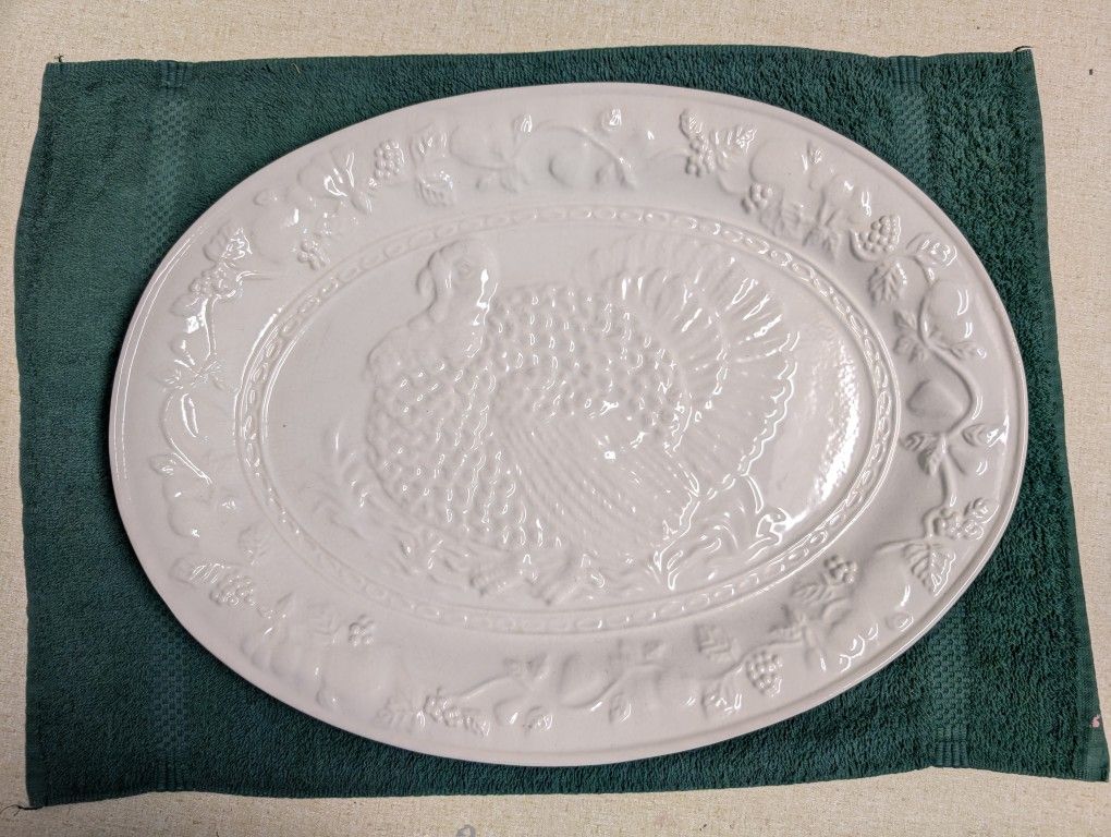 Large Glazed Turkey Platter