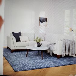 Ceni White Corner Sectional 