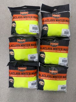 Yellow safety winter mask