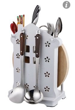 Uniware Super Quality Aluminum & ABS Cutlery Holder and Organizer, White