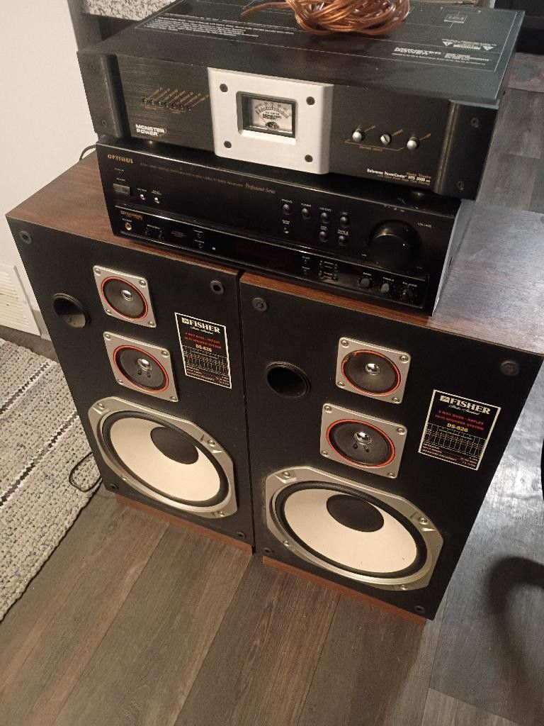 Fisher speakers DS-826 ,Optimus receiver, monster power system