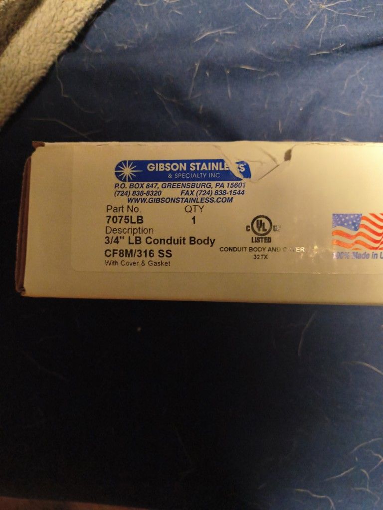 Gibson Stainless 3/4 Inch Lb Conduit Body