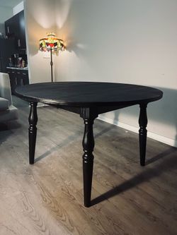 Rustic Black Round Kitchen Table (FREE DELIVERY)