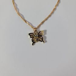 Butterfly 13.8 to 17.7 inch Necklace 
