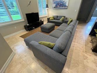 Sectional & Loveseat with ottoman IKEA. FINNALA  Gunnared medium gray