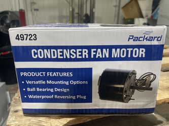 Packard 42-Frame Multi-Fit 1/4-1/6HP 1075 RPM Condenser Fan Motor 49723 - New