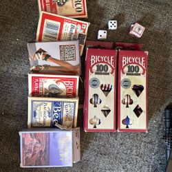 (6) Poker Playing Cards + 200 Chips + 2 Die