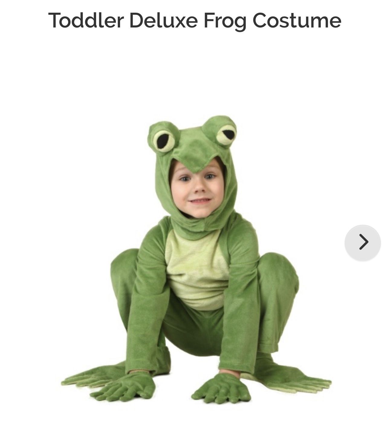 Toddler Frog Costume Size 18months