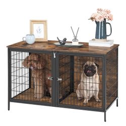 Dog Crate Furniture for 2 Dogs, 43.3" Dog Kennel