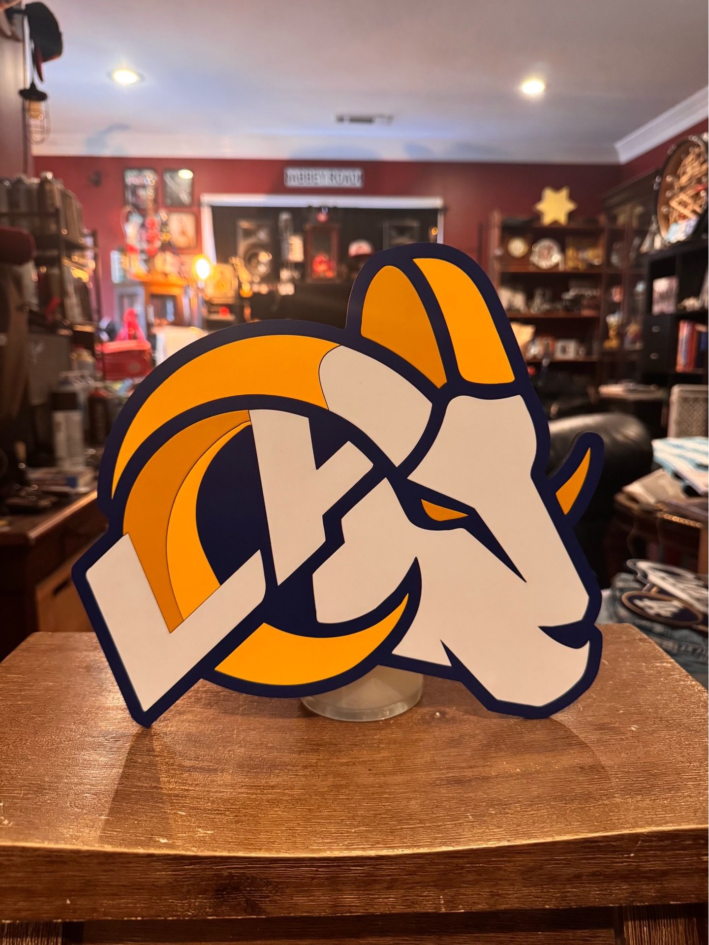 Los Angeles RAMS Team Logo Sign 12” X 11”