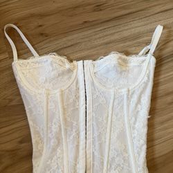 Lace white Corset Top 