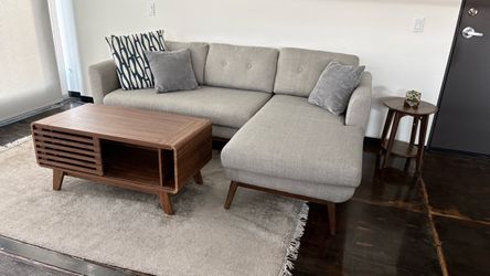 Allmodern 2-Piece Upholstered Chaise Sectional