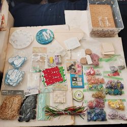 Arts and Craft Supplies Lot Bee Storage Bin