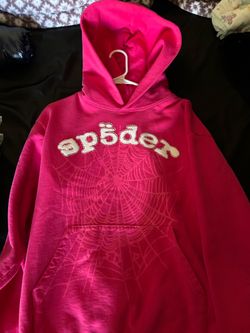 Pink rhinestone Sp5der hoodie new/ size M