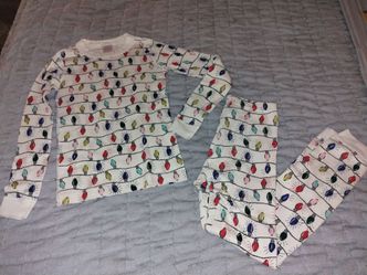 Hanna Andersson Christmas Light Pajama Set Kids Organic Cotton Holiday Winter 8