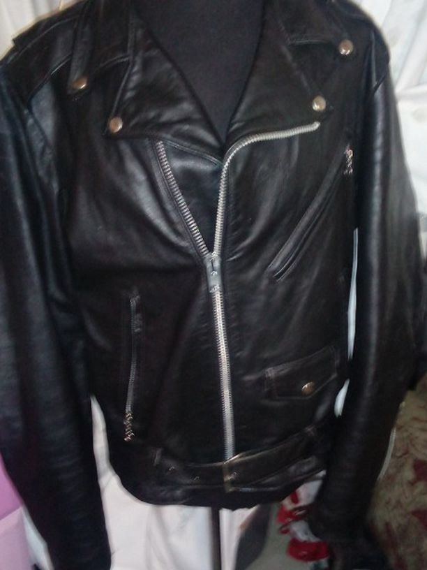 Black Leather Lined Jacket