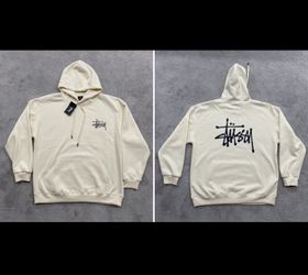 Stussy Hoodie New w/ Tags Men’s Size Medium Beige Cream Drawstring Pullover