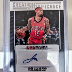 2023-24 NBA Hoops Jose Alvarado Great Significance Autograph Card GS-JOE