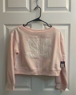 Brand new Girls light pink eyelet sweatshirt size L