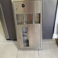 stainless steel toilet paper dispenser 3/ 1, 