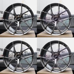 New Set 19 Inch FIR FI-R Style Rims Wheels 19x8.5 +35 (5x112) CB: 66.6