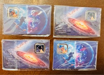 Lot of 4 - Under/Over Double Sided 1g Silver Bar in Card
