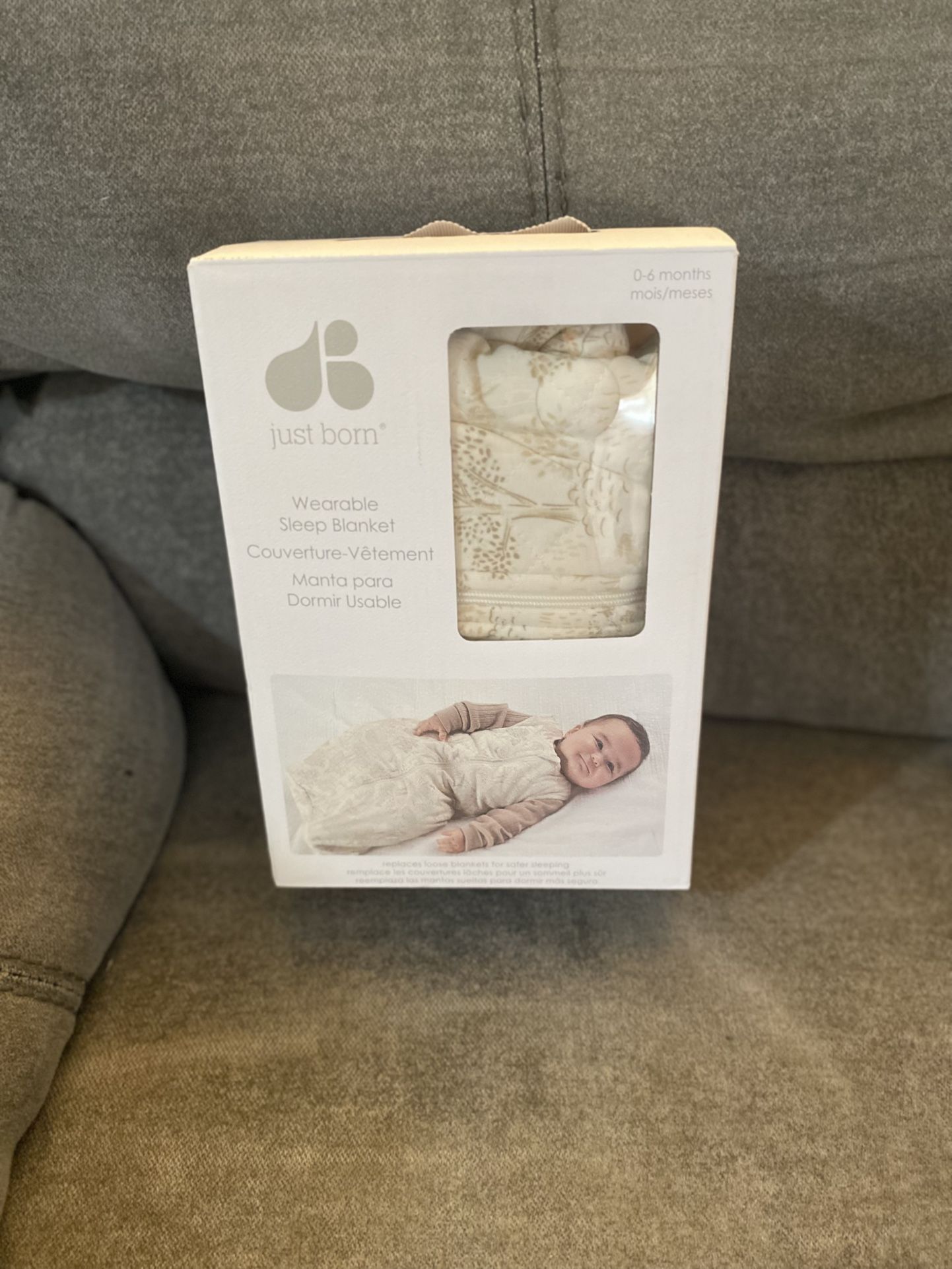 Wearable Sleep Blanket, Pamper Diapers , Long sleeve White Body Suits