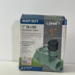 Orbit Heavy-Duty 1 Inch In-Line Sprinkler Valve - Green (New)