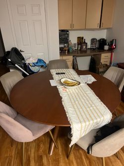 Dining table and chairs