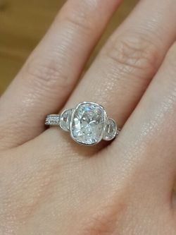 Top Grade CZ simulated diamond ring size 6