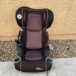 Baby Trend PROtect High-Back Booster Car Seat – Pink/Black – Adjustable Headrest