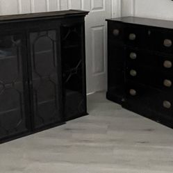 FREE-ANTIQUE BUFFET WITH HIDDEN DESK