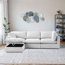 FREE DELIVERY 50% OFF New In Box White Cloud Modular Sectional 4 Piece Couch 