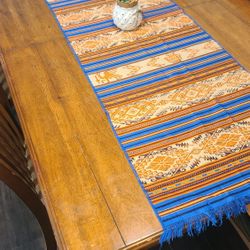 Large Wooden Table + 6 Chairs