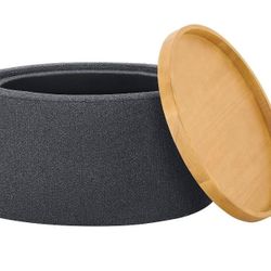 Beautiful Storage Polyester Coffee Table, Charcoal