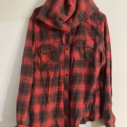 Adam Levine Red Plaid Cotton Flannel Button Down Long Sleeve Shirt XL 