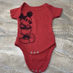 Disney Baby Mickey Mouse red Short Sleeve BodySuits one piece 