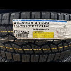 LT 275 65 18 Falken AT Tires New 