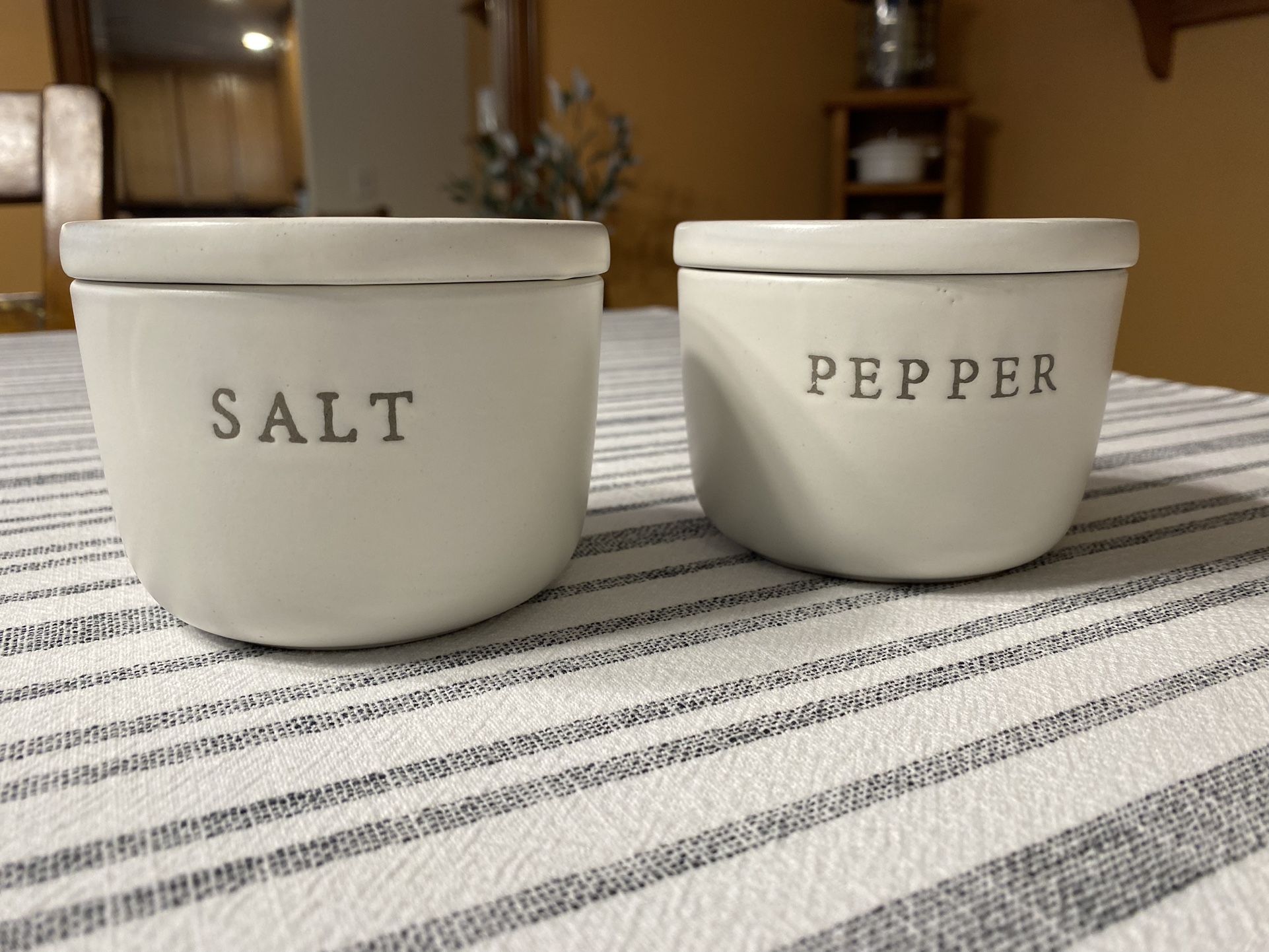 Stoneware Salt & Pepper Cellar Matte Cream - Hearth & Hand with Magnolia Lot
