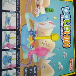 Baby crawling toys, ring toss game musical learning toy with songs/ lights, educational birthday gift for kids 