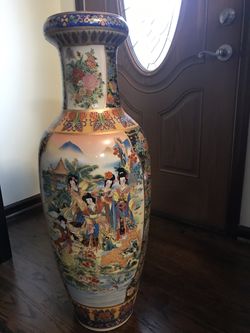 Tall porcelain china vase , very beautiful.