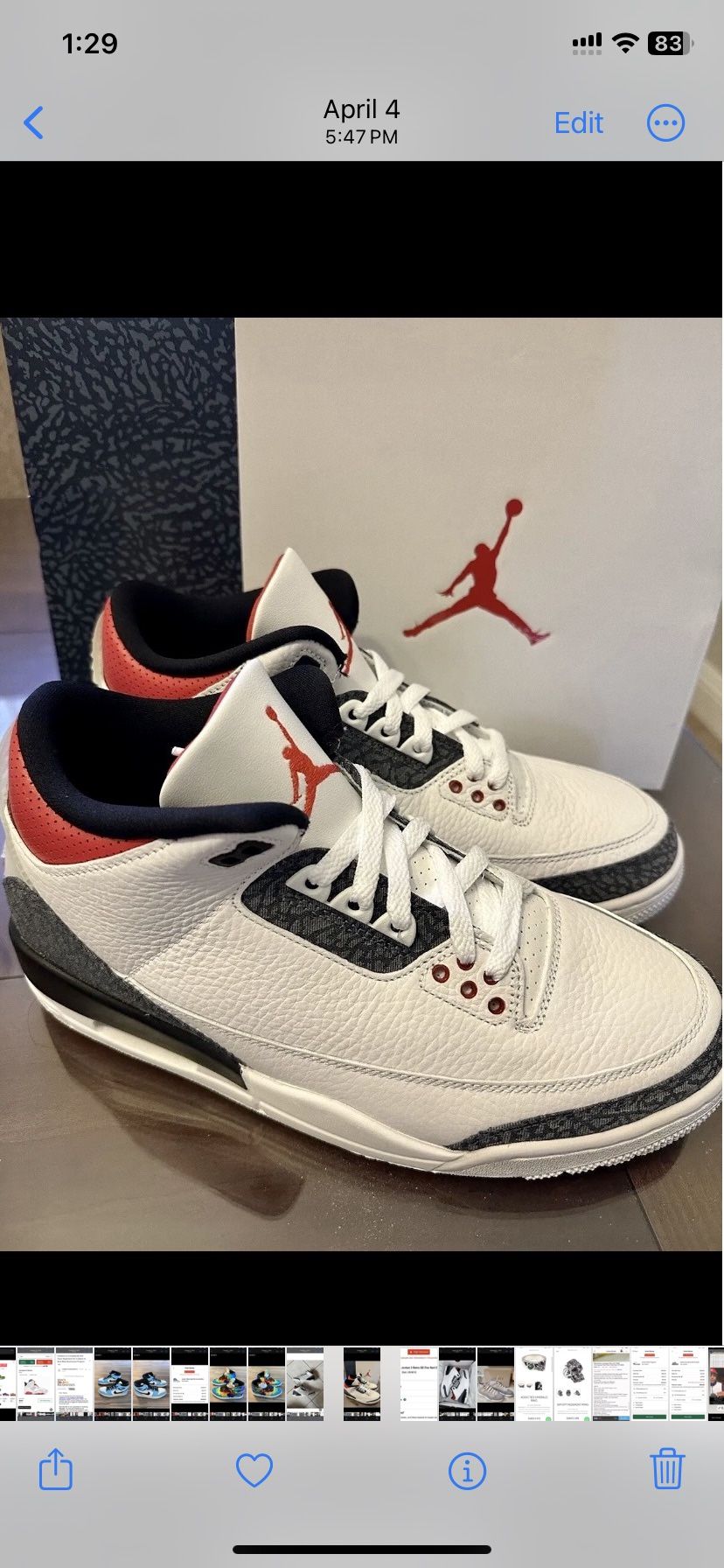 Air Jordan Retro 3 - Size 10 New